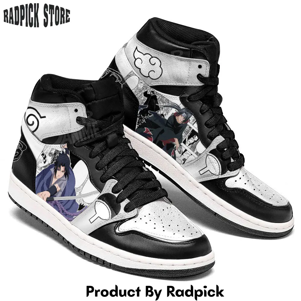 Itachi and sasuke air jordan high top sneakers anime mv08  rp0251814
